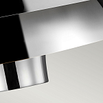 Подвесной светильник с широким многоярусным металлическим плафоном цвета никель в современном стиле Feiss варинант исполнения - 5 | Loft Concept в Уфе