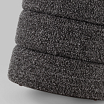 Пуф Three Gray в ткани букле серого цвета варинант исполнения - 6 | Loft Concept в Уфе