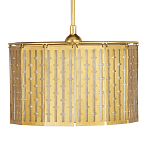 Люстра с золотым фактурным каркасом и тканевым абажуром Lustery Gold варинант исполнения - 3 | Loft Concept в Уфе