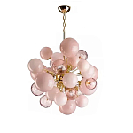Люстра розовые шары на золотом каркасе Pink Light Bubbles варинант исполнения - 1 | Loft Concept в Уфе