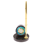 Часы настольные с ручкой из натурального камня Stone Clock варинант исполнения - 1 | Loft Concept в Уфе