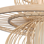 Подвесной светильник фигурный из деревянных прутьев с плафоном из натуральной ткани Light Inside the Cell варинант исполнения - 6 | Loft Concept в Уфе