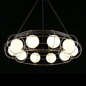 Люстра подвесная круглая с белыми плафонами Martin