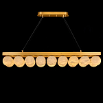 Люстра линейная прямоугольная с сферическими плафонами Phased Spheres варинант исполнения - 2 | Loft Concept в Уфе