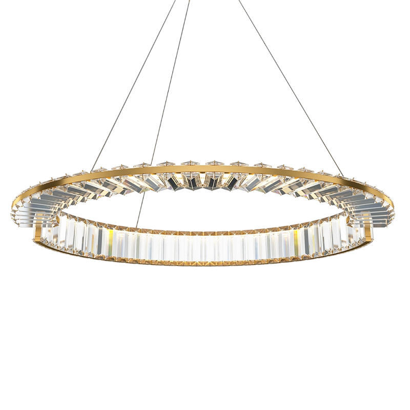 Люстра подвесная Krone 3000К 36Вт Латунь Прозрачный в Уфе | Loft Concept 