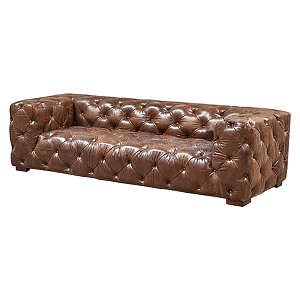 Диван Soho tufted brown vintage leather