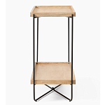 Консоль деревянной столешницей и полкой Wooden Table Top and Shelf варинант исполнения - 1 | Loft Concept в Уфе