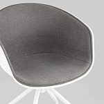 Офисное кресло из пластика с мягким сиденьем Eggshell Grey варинант исполнения - 7 | Loft Concept в Уфе