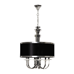 Люстра подвесная круглая с черным абажуром и чашей крепления в форме многогранника Natural Concepts варинант исполнения - 2 | Loft Concept в Уфе