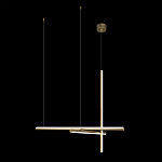 Люстра с 3-мя  пересекающимися цилиндрическими плафонами на тонких тросах Trumpet tube варинант исполнения - 7 | Loft Concept в Уфе