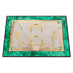 Настольный письменный набор из малахита и долерита с декором в виде герба России Leader Organizer варинант исполнения - 4 | Loft Concept в Уфе