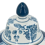 Ваза с крышкой и голубым цветочным рисунком на белом фоне Blue & White Ornament варинант исполнения - 3 | Loft Concept в Уфе