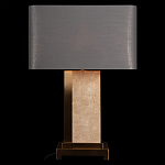 Настольная лампа с основанием из натурального камня c серым прямоугольным абажуром Lapis Tiburtinus варинант исполнения - 2 | Loft Concept в Уфе