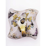 Шкатулка фиолетового цвета с рисунком бабочек и крышкой с фигуркой птицы на ветке Eden Garden варинант исполнения - 3 | Loft Concept в Уфе