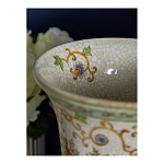 Ваза из фарфора на бронзовом основании Turquoise Blooming Garden варинант исполнения - 7 | Loft Concept в Уфе