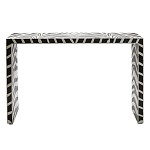 Консоль Дизайнерская Kenya Console ZEBRA Bone Inlay black варинант исполнения - 1 | Loft Concept в Уфе