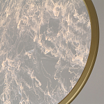 Светодиодный подвесной светильник круглой формы с металлической рамой золотого цвета Marble Glow 47 варинант исполнения - 4 | Loft Concept в Уфе