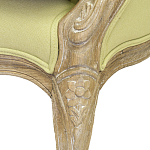 Кресло Ava Classical Armchair green striped flax варинант исполнения - 5 | Loft Concept в Уфе