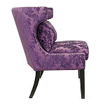 Полукресло с мягкой обивкой из жаккарда на 4-х ножках из массива березы Baroque Armchair violet варинант исполнения - 1 | Loft Concept в Уфе