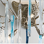 Бра с ветвистым каркасом из металла и подвесками из стекла Droplet Chandelier варинант исполнения - 3 | Loft Concept в Уфе