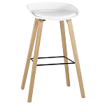 Барный стул на ножках из натурального дерева Boras White варинант исполнения - 1 | Loft Concept в Уфе