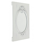 Зеркало белое овальное в прямоугольной деревянной раме с легкими потертостями White Provence варинант исполнения - 2 | Loft Concept в Уфе