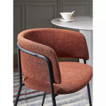 Стул полукруглый мягкий с буклированной обивкой Chair with Boucle Upholstery варинант исполнения - 6 | Loft Concept в Уфе