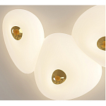 Потолочный светильник с тремя овальными матовыми плафонами TRIDalmen варинант исполнения - 4 | Loft Concept в Уфе