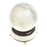 Шар декоративный на подставке из натуральных камней Змеевик и Мрамор Белый Natural Stone Spheres 10.5 см варинант исполнения - 1 | Loft Concept в Уфе