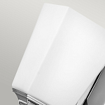 Бра с белым матовым плафоном на прямоугольном основании цвета хром Hinkley варинант исполнения - 4 | Loft Concept в Уфе