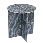 Столик кофейный с столешницей из черного мрамора Compact Black Marble Table варинант исполнения - 2 | Loft Concept в Уфе