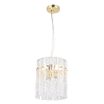 Подвесной светильник цилиндрической формы с текстурными стеклянными элементами Textured Glass Chandelier варинант исполнения - 2 | Loft Concept в Уфе