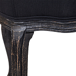 Кресло низкое в стиле прованс Черный Лен Louis French Armchair  варинант исполнения - 4 | Loft Concept в Уфе