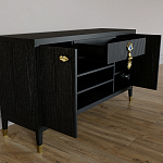 Комод-буфет Elsa Dreams Black с открытыми полками   варинант исполнения - 5 | Loft Concept в Уфе