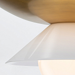 Подвесной светильник латунного цвета с конусовидным белым плафоном Quintiesse варинант исполнения - 10 | Loft Concept в Уфе