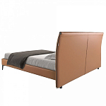 Кровать двуспальная коричневая из экокожи Modern Look варинант исполнения - 4 | Loft Concept в Уфе