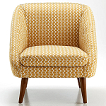 Кресло желтое с принтом Pauley Yellow Armchair варинант исполнения - 3 | Loft Concept в Уфе