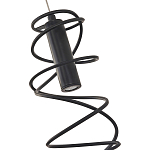 Бра светодиодное из металла со спиральным декоративным элементом черное Metal Spiral варинант исполнения - 2 | Loft Concept в Уфе