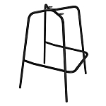 Барный стул со спинкой и подлокотниками на 4-х металлических ножках Douglas Rhombus Серый Велюр варинант исполнения - 5 | Loft Concept в Уфе