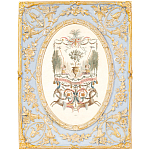 Декоративный постер в раме с рельефным растительным узором арабески New Collection of Arabesques Poster варинант исполнения - 1 | Loft Concept в Уфе