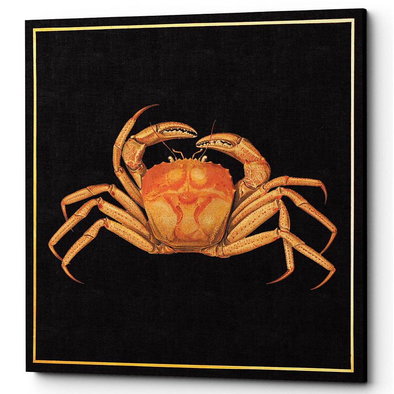 Постер Running Crab Poster Черный Оранжевый в Уфе | Loft Concept 