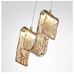 Подвесной светильник волнистой формы из фактурного стекла Wave варинант исполнения - 5 | Loft Concept в Уфе