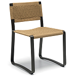 Дизайнерский стул с каркасом из металла с плетеными сиденьем и спинкой GREEN POINT Chair варинант исполнения - 1 | Loft Concept в Уфе