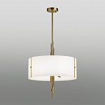 Люстра на штанге с белым круглым плафоном на бронзовом основании с вертикальным декором из металлических трубок Sohne варинант исполнения - 2 | Loft Concept в Уфе