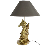 Настольная лампа с абажуром Дракон Golden Dragon Lamp Brown варинант исполнения - 3 | Loft Concept в Уфе
