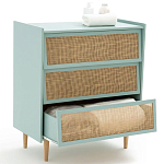Комод с 3-мя ящиками из ротанга Blais Turquoise Wicker Furniture варинант исполнения - 2 | Loft Concept в Уфе