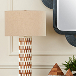 Настольная лампа с узором вдоль колоннообразного основания Brick Surface варинант исполнения - 4 | Loft Concept в Уфе