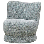 Дизайнерское мягкое кресло без подлокотников в голубой пестрой обивке Roux Armchair варинант исполнения - 1 | Loft Concept в Уфе