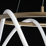 Люстра подвесная круглая золотого цвета с белыми изогнутыми световыми линиями Luke Lampco Tracer Lamp варинант исполнения - 10 | Loft Concept в Уфе