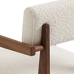 Кресло обеденное Alcove White Boucle из массива ореха варинант исполнения - 6 | Loft Concept в Уфе